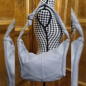 VTG Gray Leather Bag